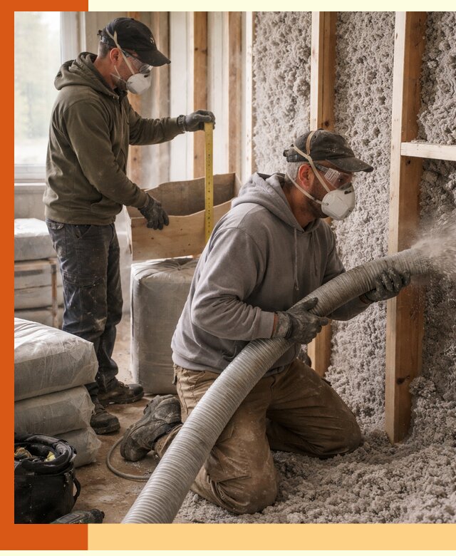 Утепление таунхауса эковатой в Невинномысске для максимально теплых стен