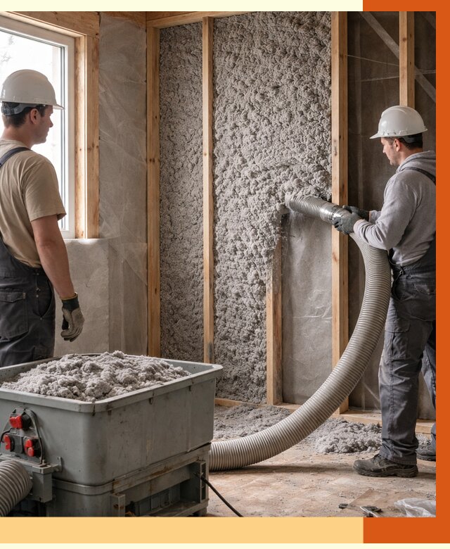 Утепление каркасного дома эковатой в Невинномысске от 1841 руб. | ТепломастерНвн