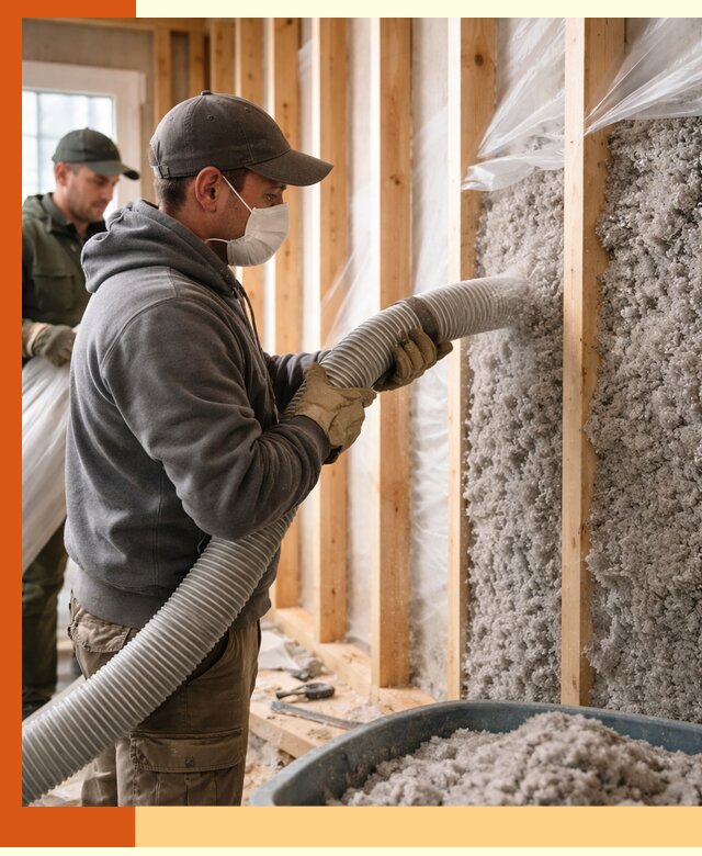 Утепление каркасного дома эковатой в Невинномысске — качественно и надолго