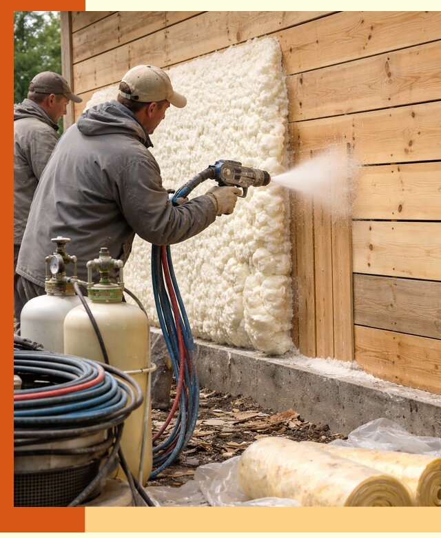 Утепление деревянного дома пенополиуретаном в Невинномысске