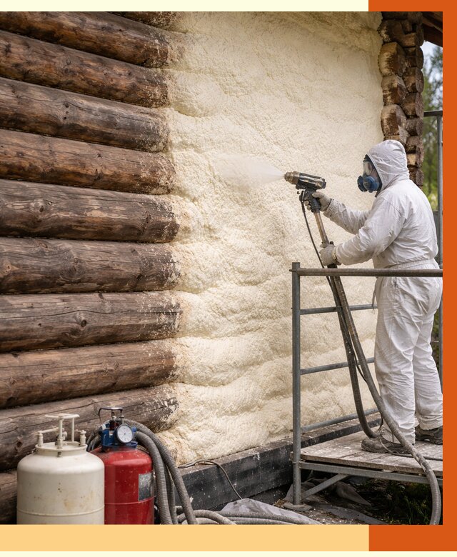 Утепление бревенчатого дома ППУ в Невинномысске под ключ от 6393 руб. | ТепломастерНвн