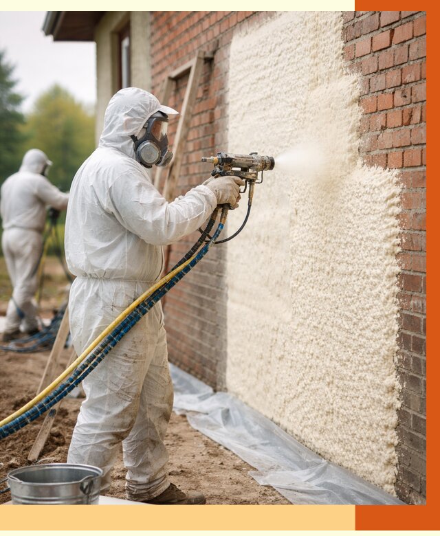 Утепление кирпичного дома ППУ в Невинномысске под ключ от 6649 руб. | ТепломастерНвн