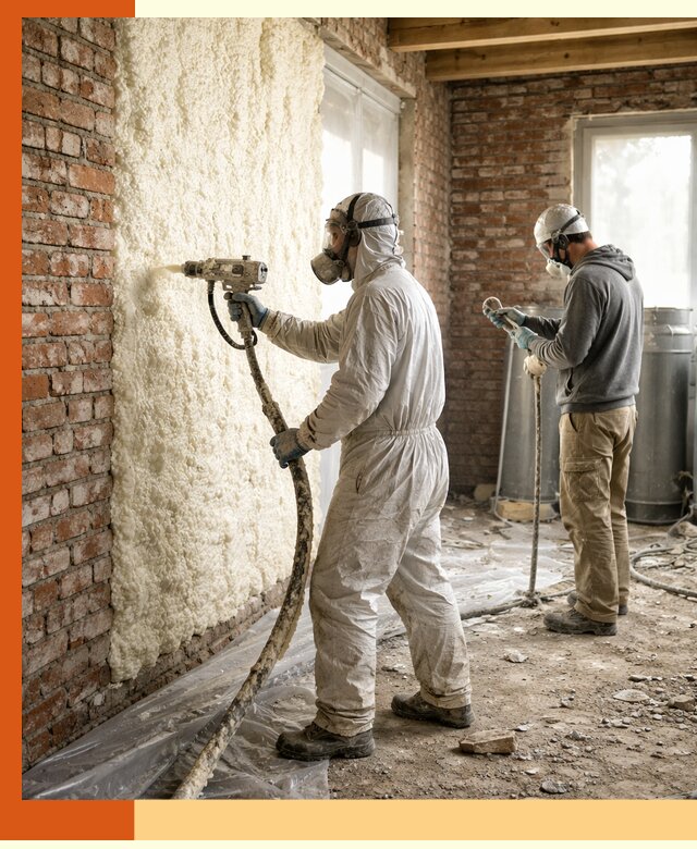 Утепление кирпичного дома пенополиуретаном в Невинномысске