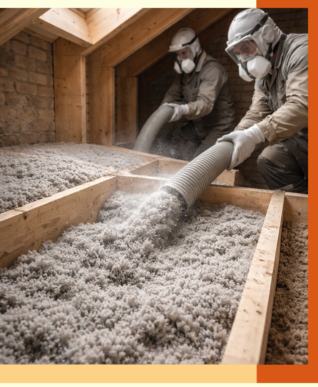 Утепление коттеджа эковатой в Невинномысске от 2557 руб./м² — комплексная задувка и монтаж | ТепломастерНвн