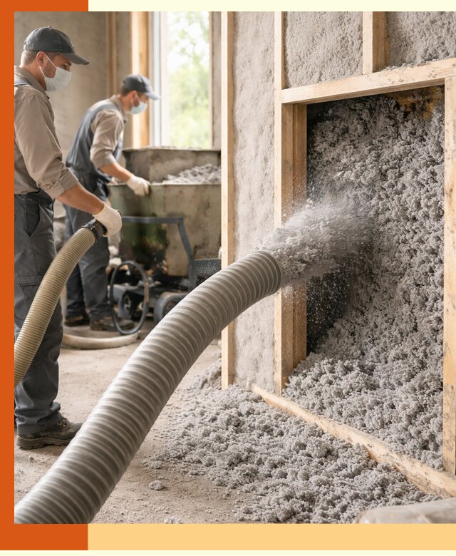 Утепление коттеджа эковатой в Невинномысске с гарантией качества