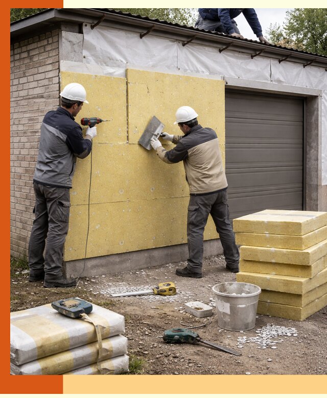 Утепление гаража снаружи в Невинномысске качественно и надёжно