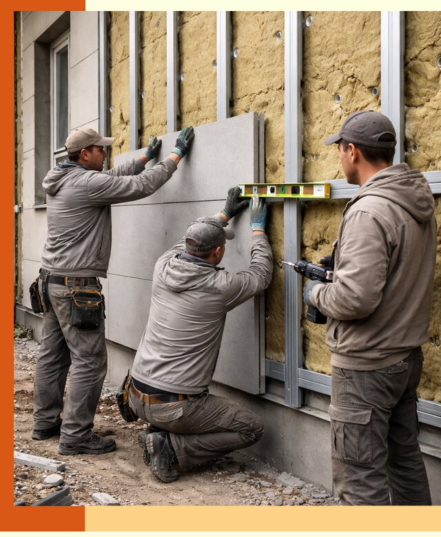 Утепление вентилируемого фасада под ключ в Невинномысске