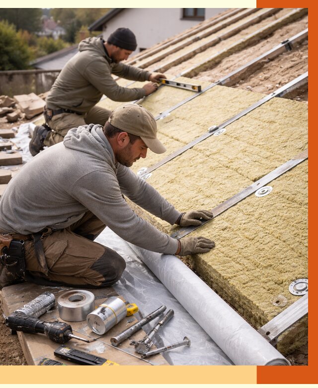 Утепление крыши снаружи в Невинномысске под ключ от 1227 руб./м2 | ТепломастерНвн