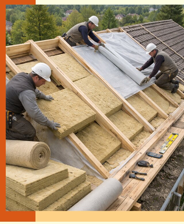 Утепление скатной крыши в Невинномысске качественно и надёжно