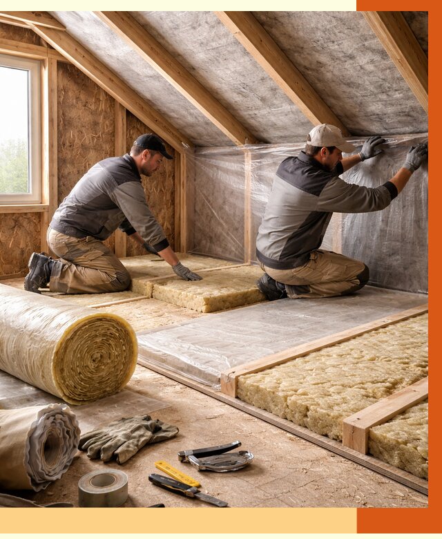 Утепление чердака в Невинномысске от 7672 руб/м² — теплоизоляция и комплексное утепление под ключ | ТепломастерНвн