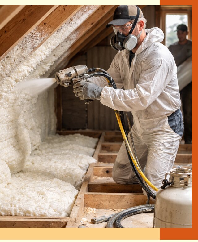 Утепление чердака ППУ в Невинномысске от 8817 руб./м2 — услуга под ключ | ТепломастерНвн