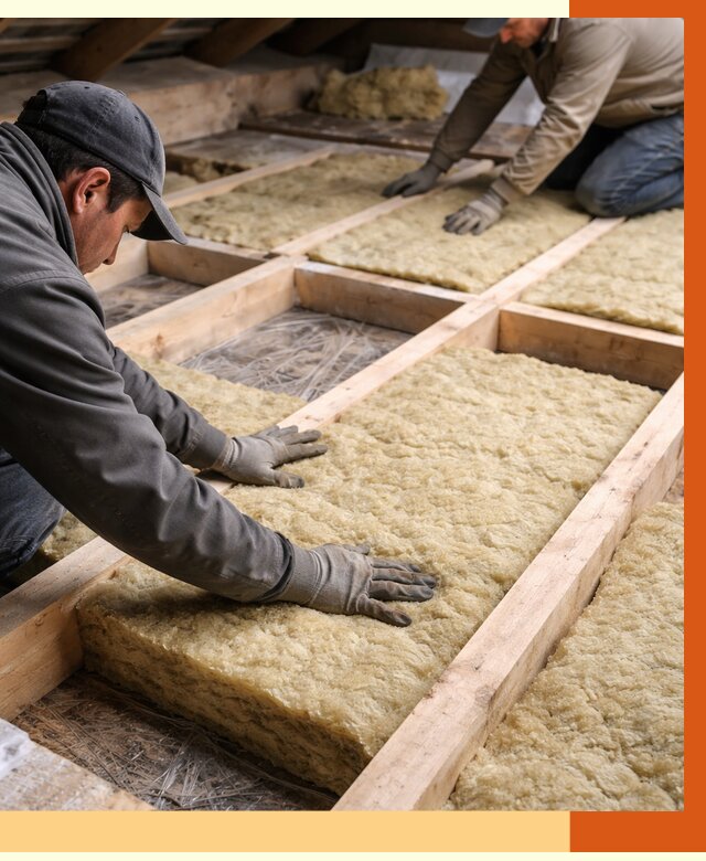 Утепление чердака минватой в Невинномысске от 3580 руб/м2 под ключ | ТепломастерНвн