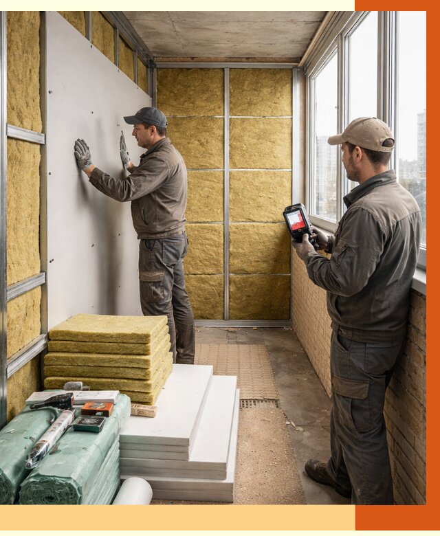 Утепление балкона в Невинномысске от 4603 руб. под ключ | ТепломастерНвн