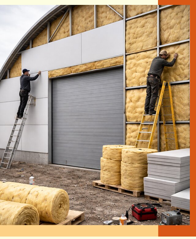 Утепление ангара пенополиуретаном в Невинномысске от 7365 руб./м² — комплекс от ТепломастерНвн