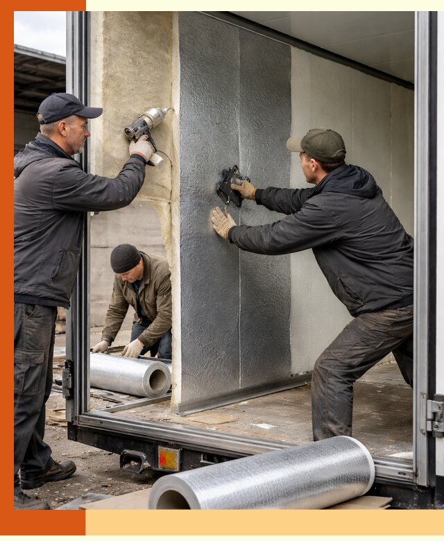 Утепление холодильного кузова в Невинномысске — монтаж и теплоизоляция