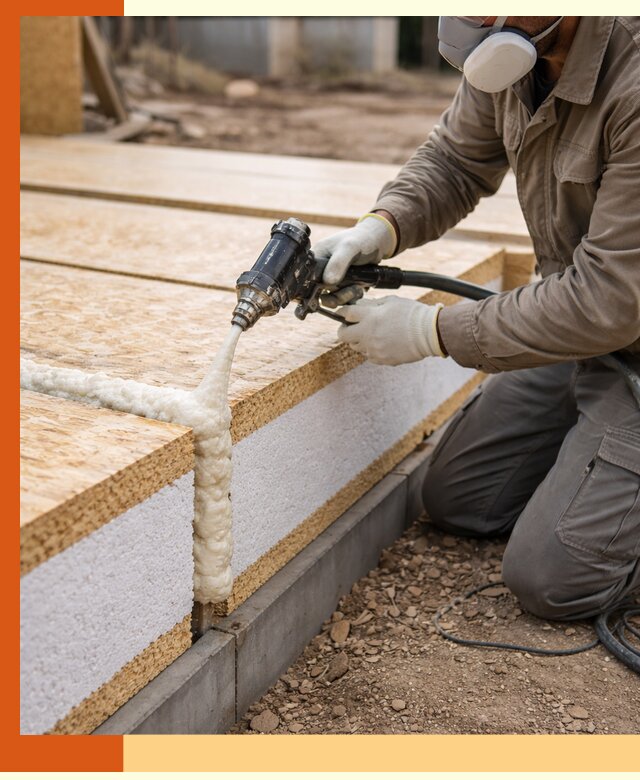 Утепление СИП-панелей пенополиуретаном (ППУ) в Невинномысске