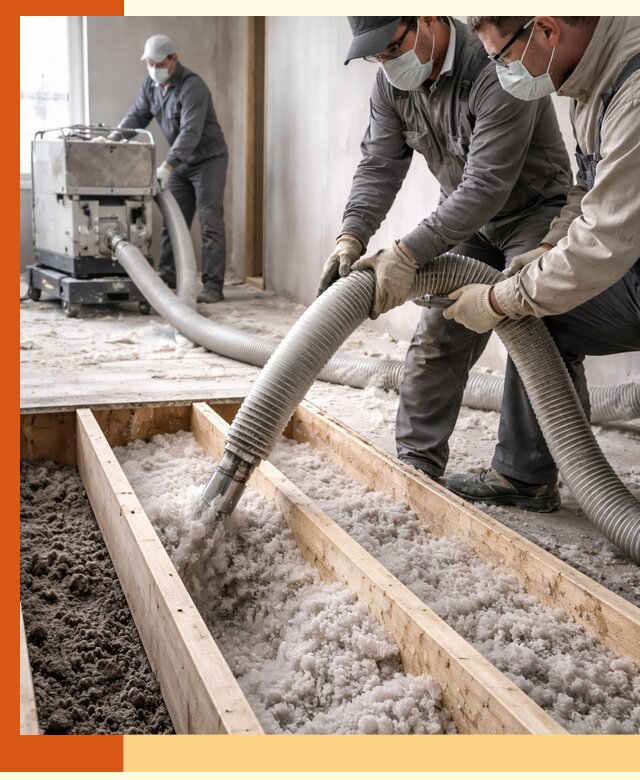 Заполнение полостей межэтажного перекрытия в Невинномысске эффективно и герметично