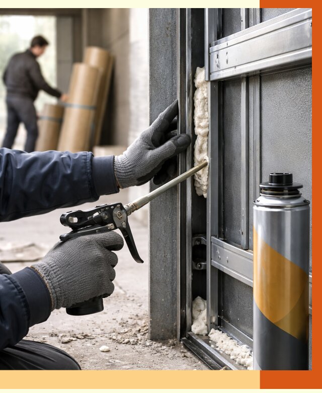 Заполнение пустот ворот в Невинномысске от 4603 руб. — заливка ППУ, утепление под ключ | ТепломастерНвн