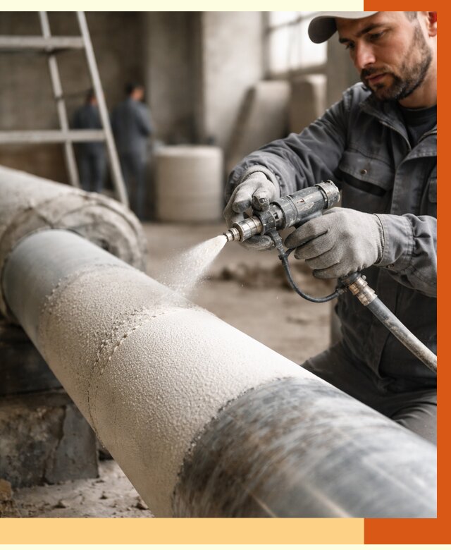 Утепление труб жидкой теплоизоляцией в Невинномысске от 7672 руб. под ключ | ТепломастерНвн