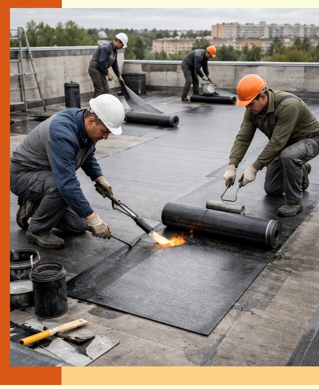 Профессиональная гидроизоляция плоской кровли в Невинномысске