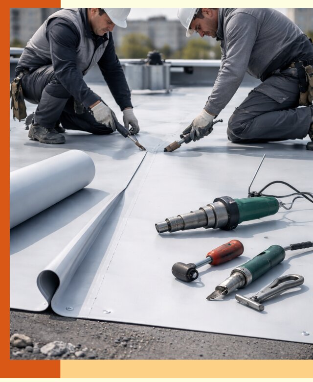 Гидроизоляция мембранной кровли в Невинномысске: монтаж и ремонт быстро