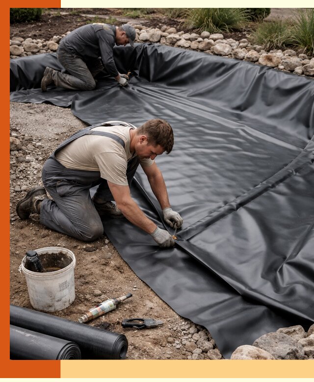 Гидроизоляция пруда в Невинномысске: надежная защита и герметизация