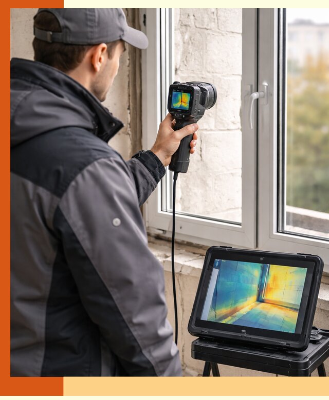 Тепловизионное обследование дома в Невинномысске для выявления утечек тепла