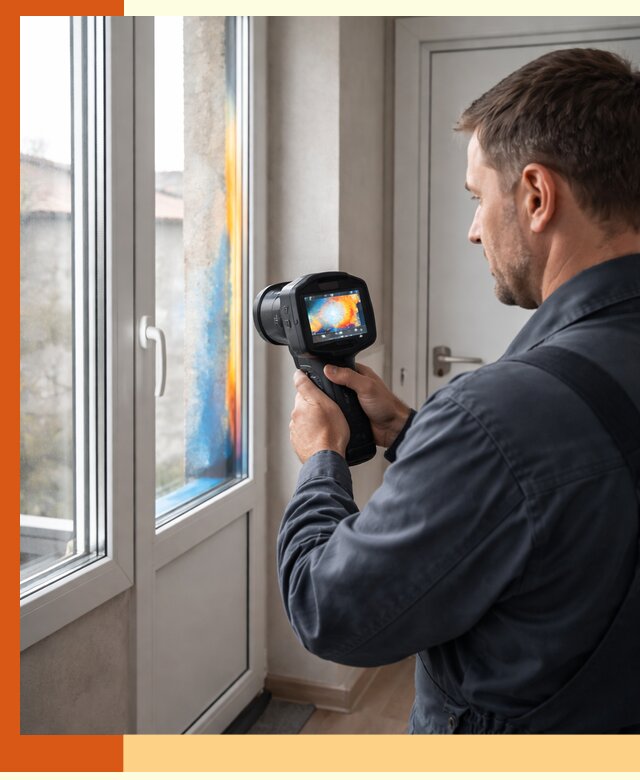 Тепловизионное обследование окон и дверей в Невинномысске