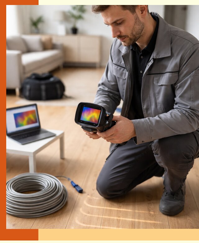 Тепловизионное обследование тёплого пола в Невинномысске для точной диагностики