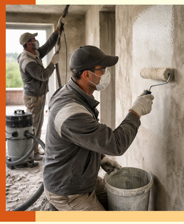 Подготовка поверхности под напыление утеплителя в Невинномысске