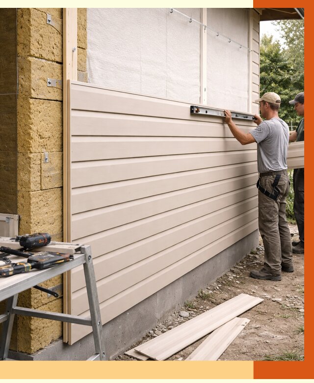 Монтаж сайдинга после утепления в Невинномысске от 1892 руб. — обшивка и облицовка | ТепломастерНвн